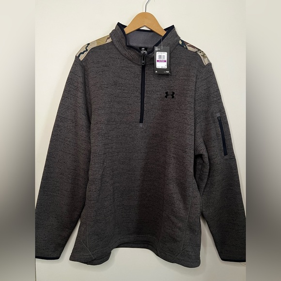 Under Armour Other - NWT Under Armour UA Specialist Camo Knit Pullover Quarter Zip 2XL
